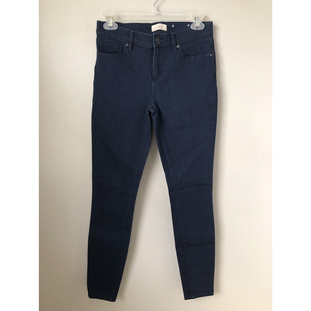 Ann Taylor Loft Outlet Jeans Womens Size 0 Dark Blue Denim Legging Jegging Pants